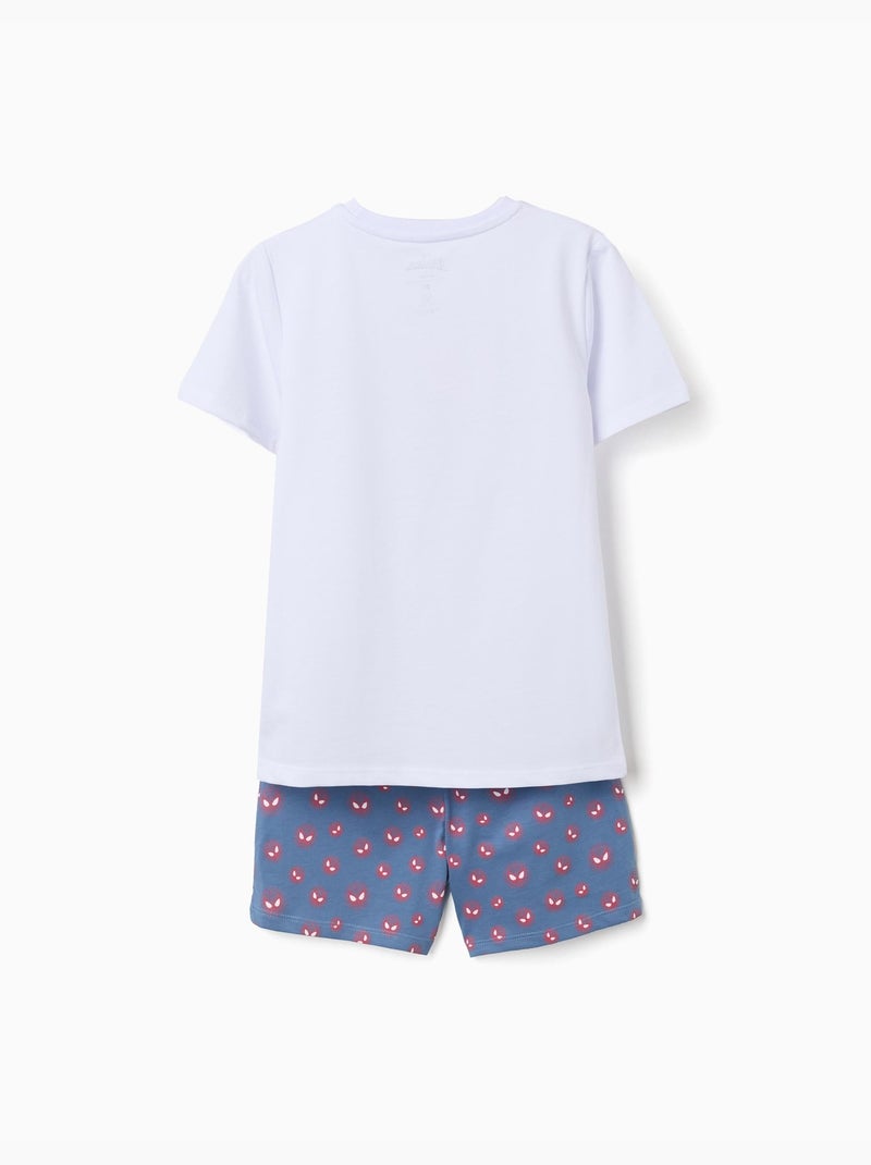 Pyjama court avec imprimé qui brille dans le noir Spider-Man Blanc - Kiabi