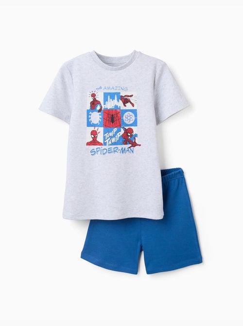 Pyjama court avec imprimé Spider-Man qui brille dans le noir - Kiabi