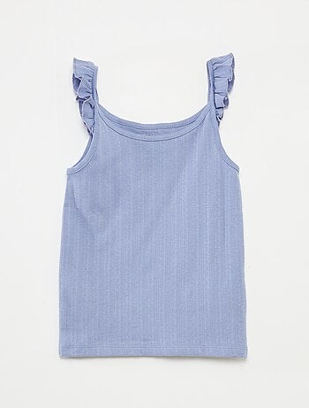 Pyjama court débardeur avec volants + short - 2 pièces