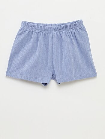 Pyjama court débardeur avec volants + short - 2 pièces