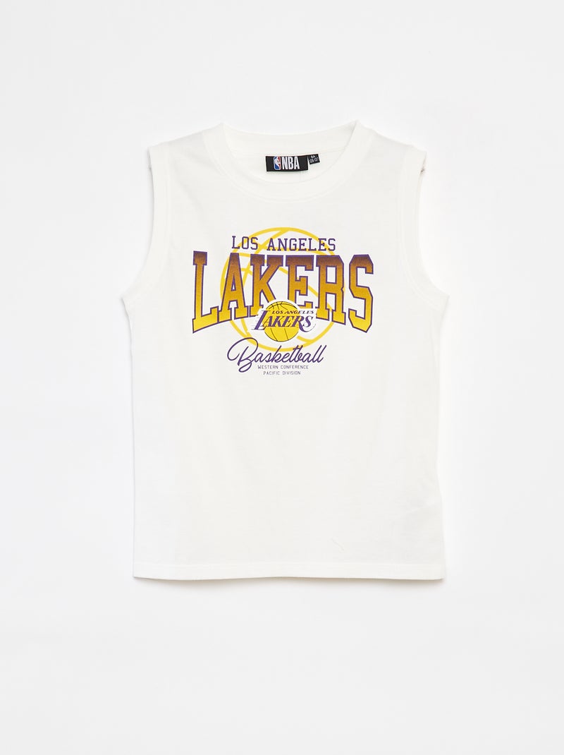 Pyjama court débardeur + short - 2 pièces 'NBA' Gris - Kiabi