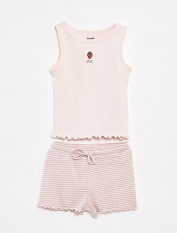 Pyjama court débardeur + short - 2 pièces