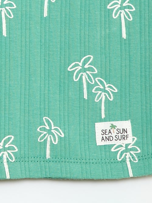 Pyjama court débardeur + short - 2 pièces - Kiabi