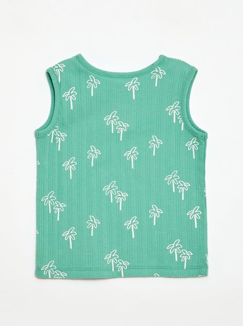 Pyjama court débardeur + short - 2 pièces - Kiabi