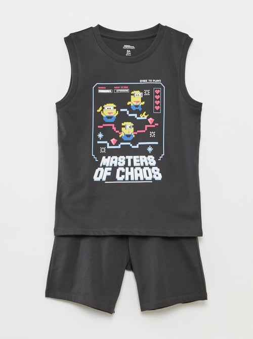 Pyjama court débardeur + short 'Minions' - 2 pièces - Kiabi