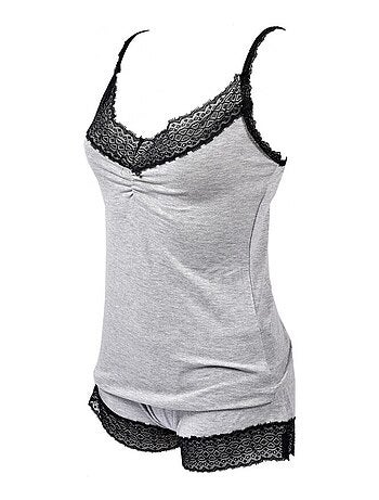Pyjama Court Femme TWINDAY en Coton