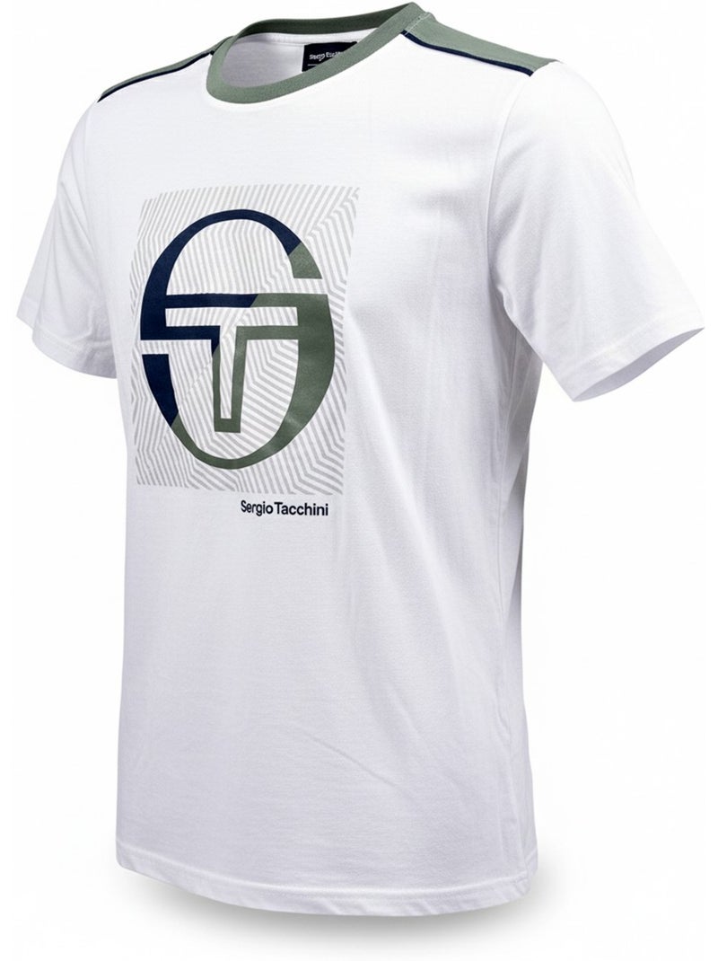 Pyjama Court Homme Sergio Tacchini Blanc/Kaki - Kiabi