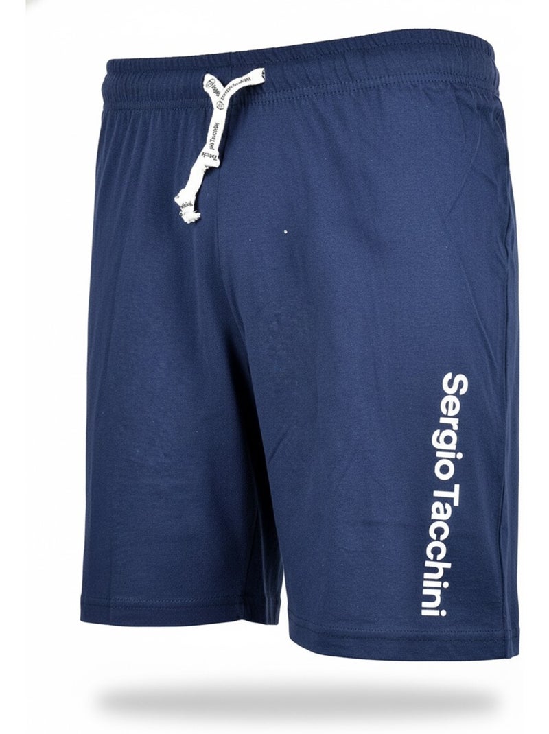 Pyjama Court Homme Sergio Tacchini Gris Bleu marine - Kiabi