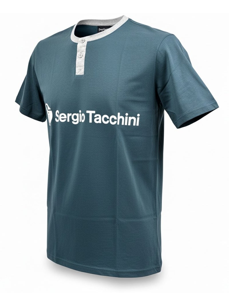 Pyjama Court Homme Sergio Tacchini Kaki - Kiabi