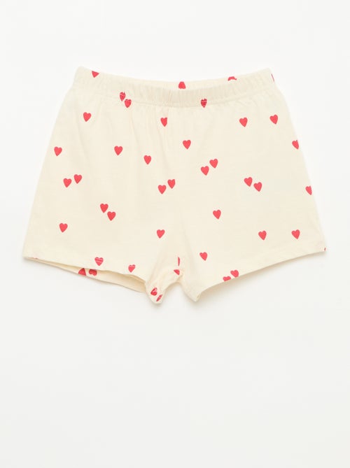 Pyjama court imprimé - 2 pièces - Kiabi