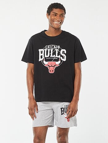 Pyjama court imprimé 'Chicago Bulls' - 2 pièces