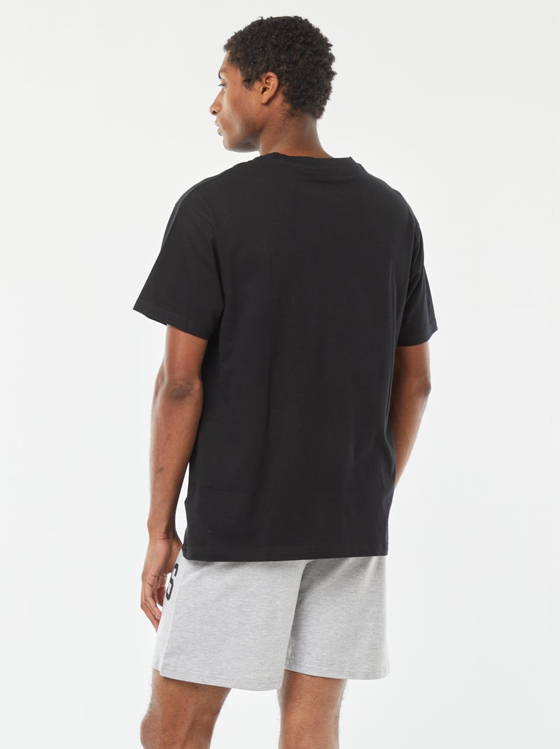 Pyjama court imprimé 'Chicago Bulls' - 2 pièces Noir/gris - Kiabi