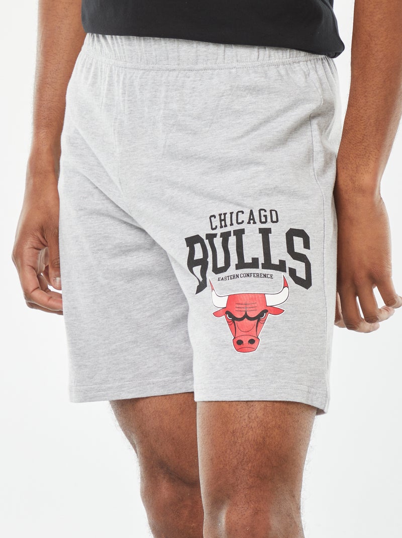 Pyjama court imprimé 'Chicago Bulls' - 2 pièces Noir/gris - Kiabi