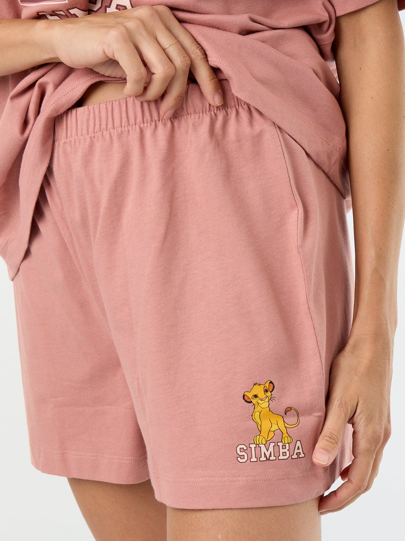 Pyjama court 'Le Roi Lion' - 2 pièces Rose - Kiabi
