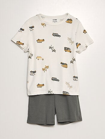 Pyjama court short + t-shirt - 2 pièces