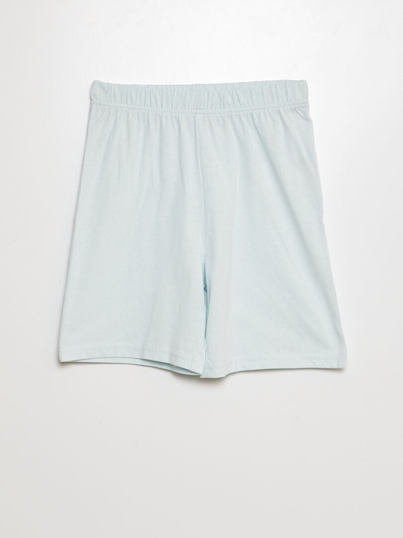 Pyjama Court Short T Shirt 2 Pièces Bleu Kiabi 5 00€