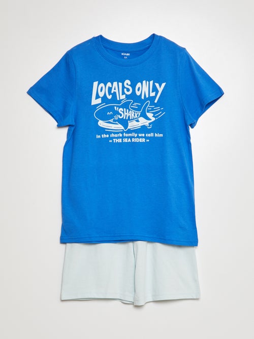 Pyjama court short + t-shirt - 2 pièces - Kiabi