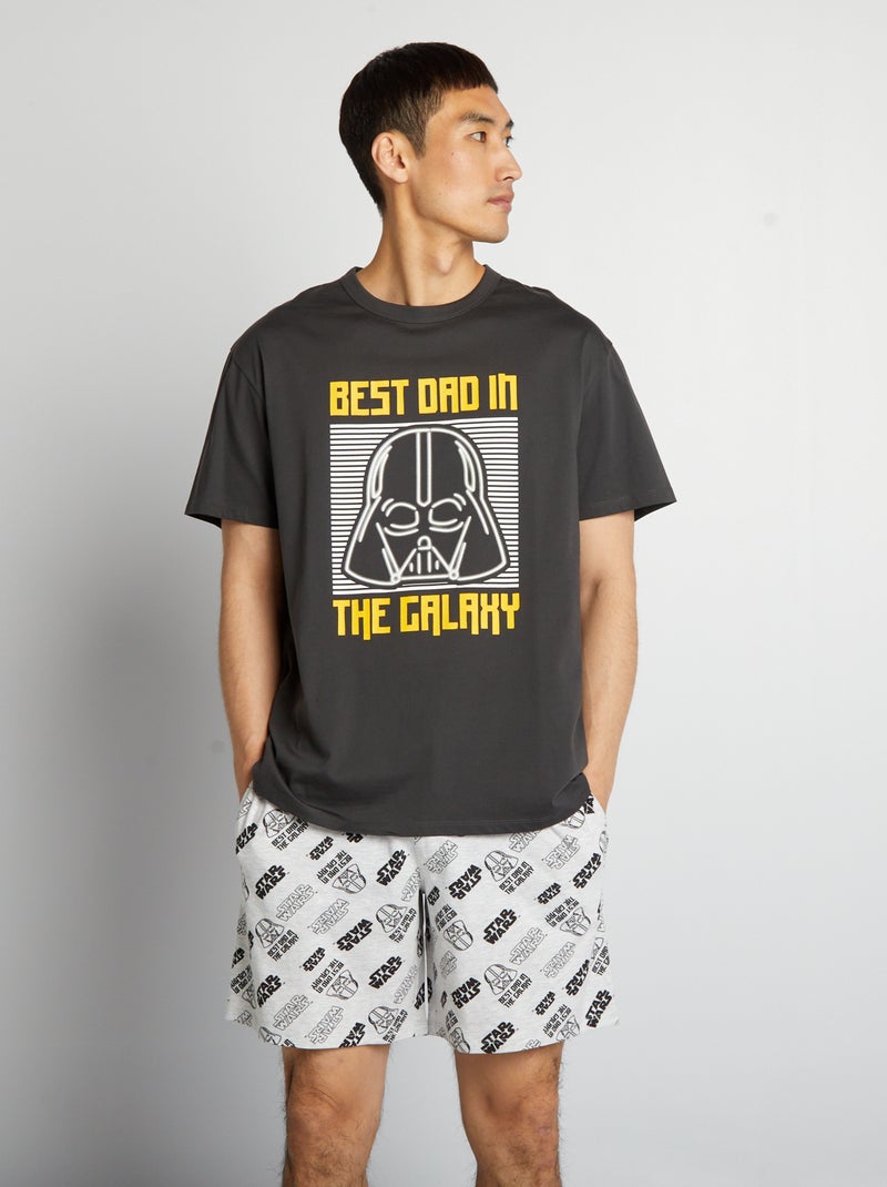 Pyjama court 'Star Wars' en jersey - 2 pièces Gris/noir - Kiabi