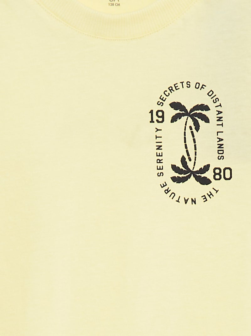 Pyjama court t-shirt sans manches + short - 2 pièces JAUNE - Kiabi