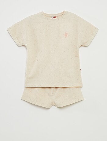 Pyjama court t-shirt + short - 2 pièces