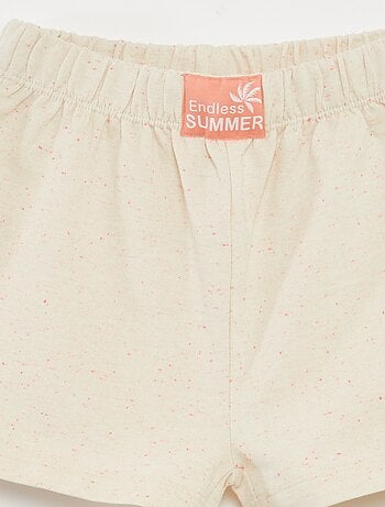 Pyjama court t-shirt + short - 2 pièces