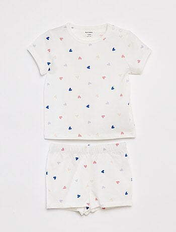 Pyjama court t-shirt + short - 2 pièces
