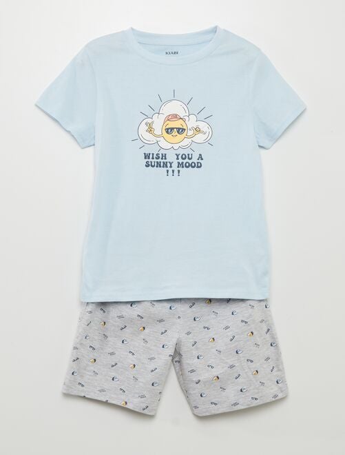 Pyjama court  t-shirt + short - 2 pièces - Kiabi