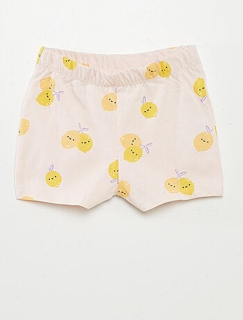 Pyjama court t-shirt + short - 2 pièces