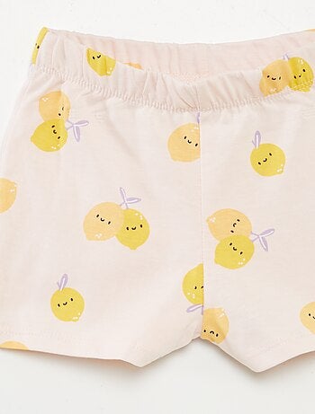 Pyjama court t-shirt + short - 2 pièces