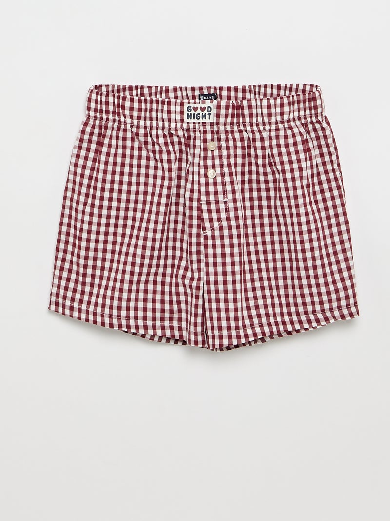 Pyjama court t-shirt + short - 2 pièces Rouge - Kiabi