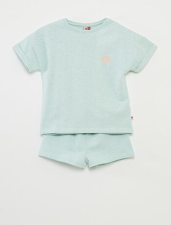 Pyjama court t-shirt + short - 2 pièces