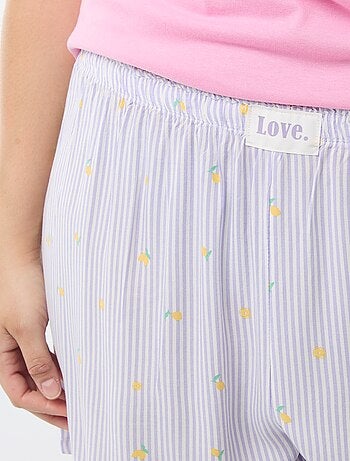 Pyjama court t-shirt + short - 2 pièces