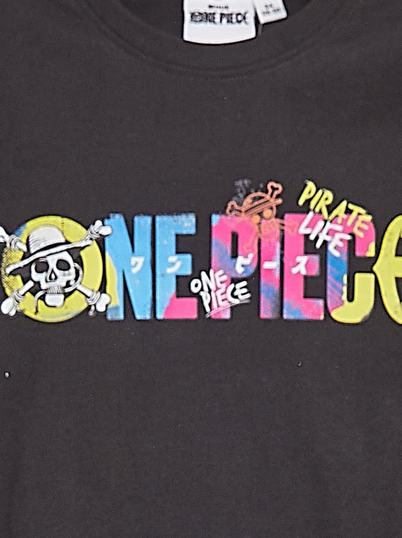 Pyjama court t-shirt + short 'One Piece' - 2 pièces NOIR - Kiabi