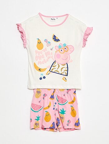 Pyjama court t-shirt + short 'Peppa Pig' - 2 pièces