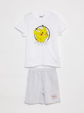 Pyjama court t-shirt + short 'Pokémon' - 2 pièces