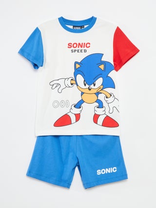 Pyjama court t-shirt + short 'Sonic' - 2 pièces