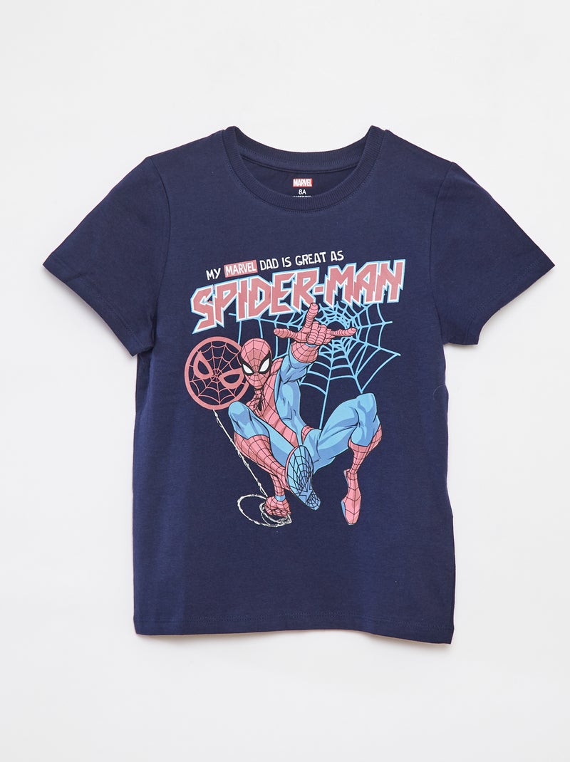Pyjama court t-shirt + short 'Spider-Man' 'Marvel' - 2 pièces BLEU - Kiabi