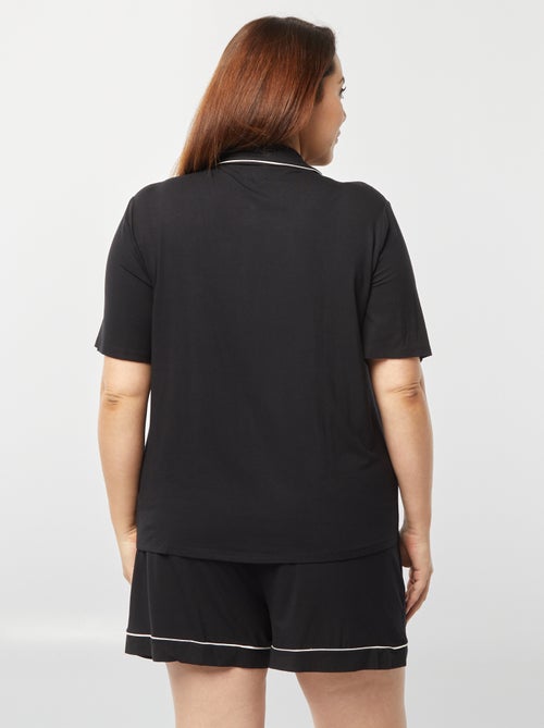 Pyjama court uni - 2 pièces - Kiabi