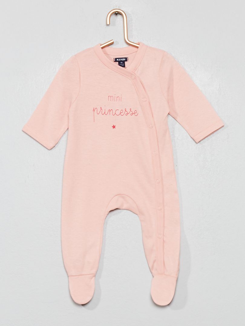 Pyjama croisé imprimé rose clair - Kiabi
