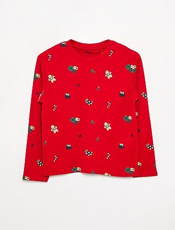 Pyjama de Noël 2 pièces - T-shirt à manches longues + pantalon