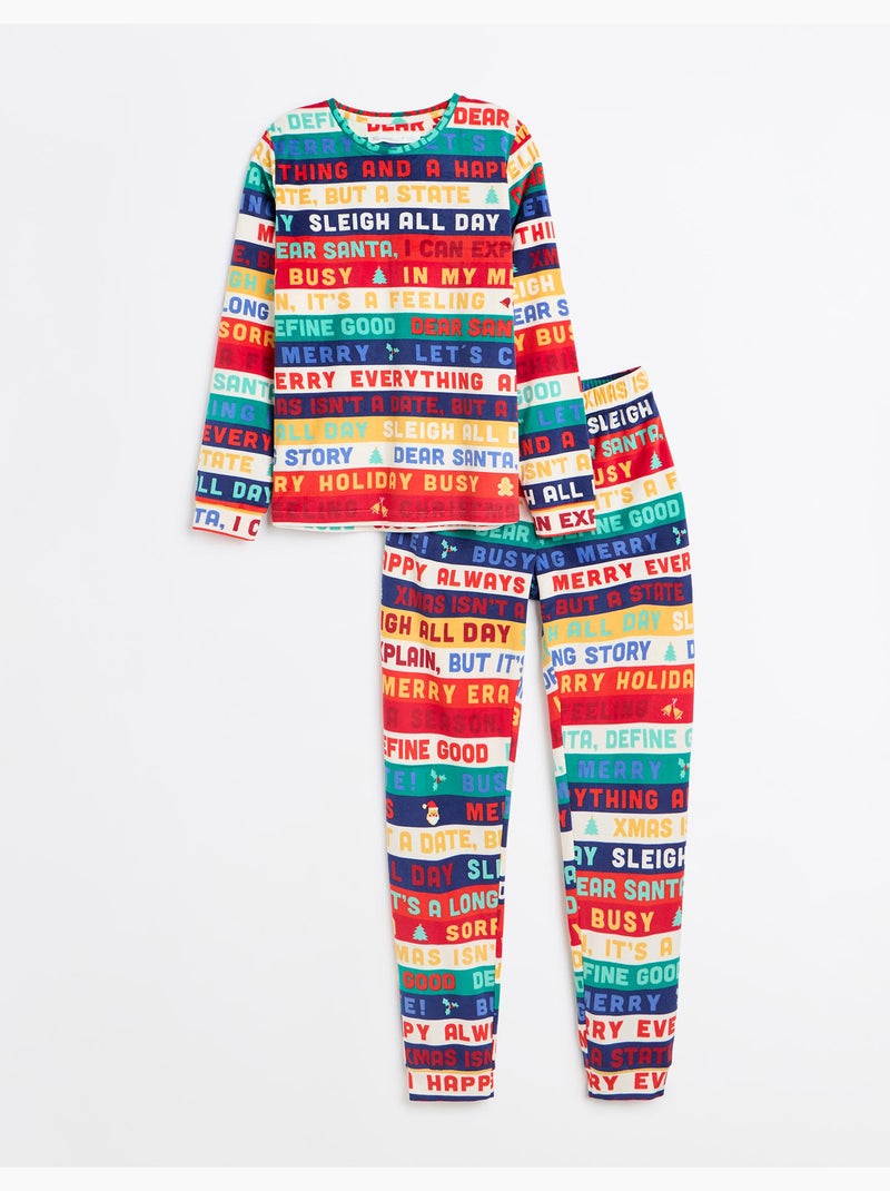 Pyjama de noël en velours, mo fashion Rouge - Kiabi
