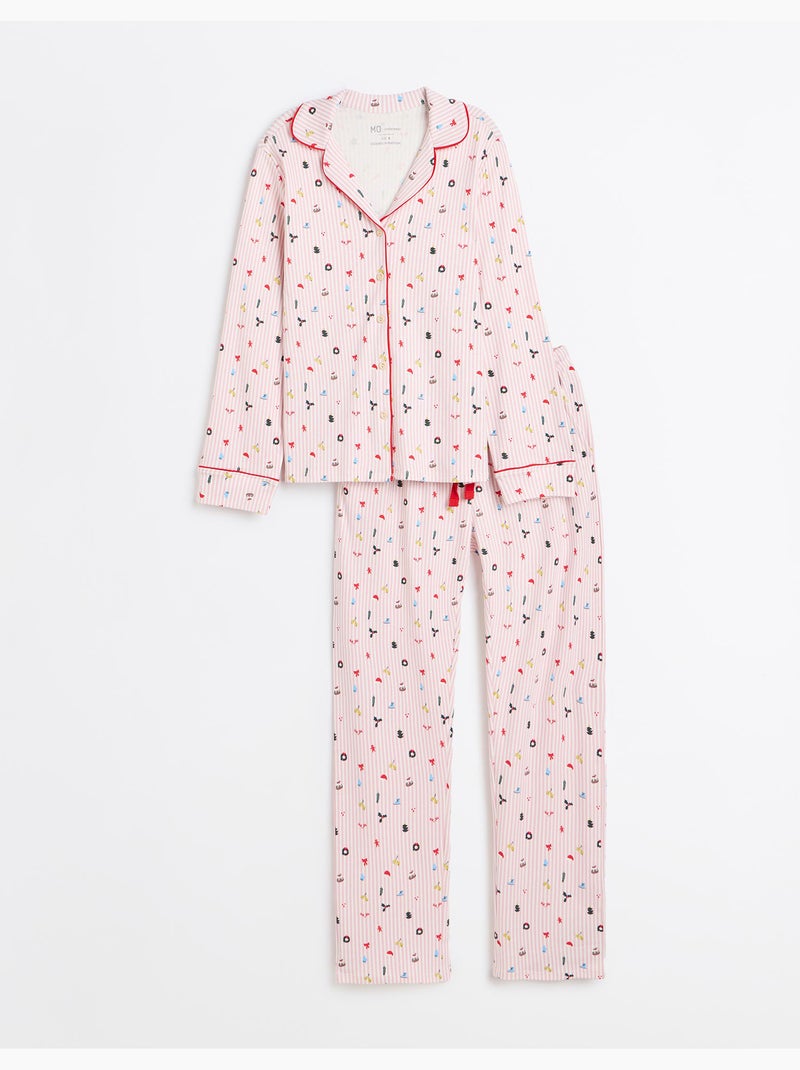 Pyjama de noël style chemise, mo fashion Blanc - Kiabi