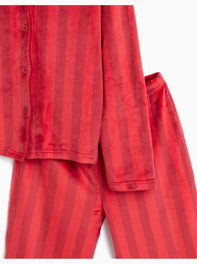 Pyjama de noël velouté, mo fashion Rouge - Kiabi