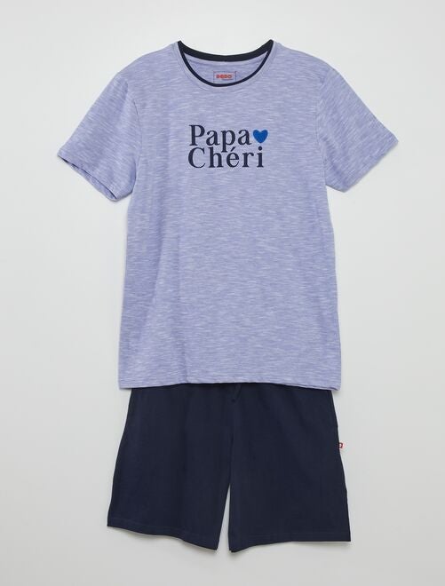 Pyjama d'ensemble 'Papa chéri' - 2 pièces - Kiabi