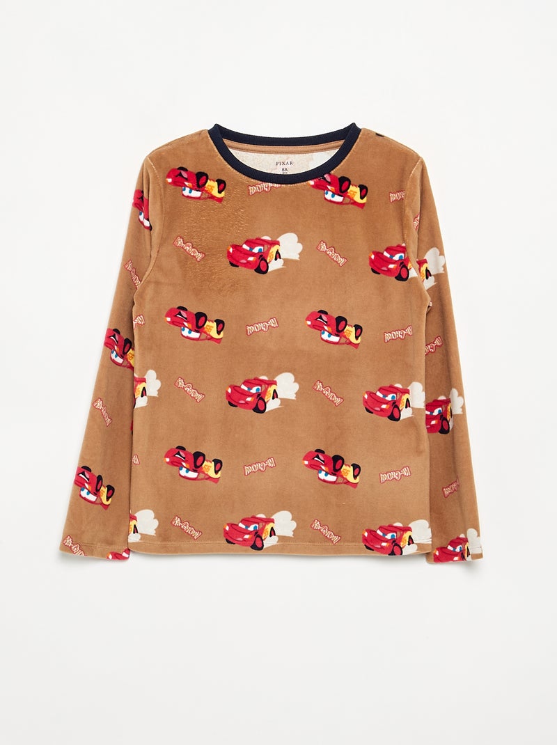 Pyjama 'Disney' 2-delig van fleece - Sweatshirt + broek Biege - Kiabi