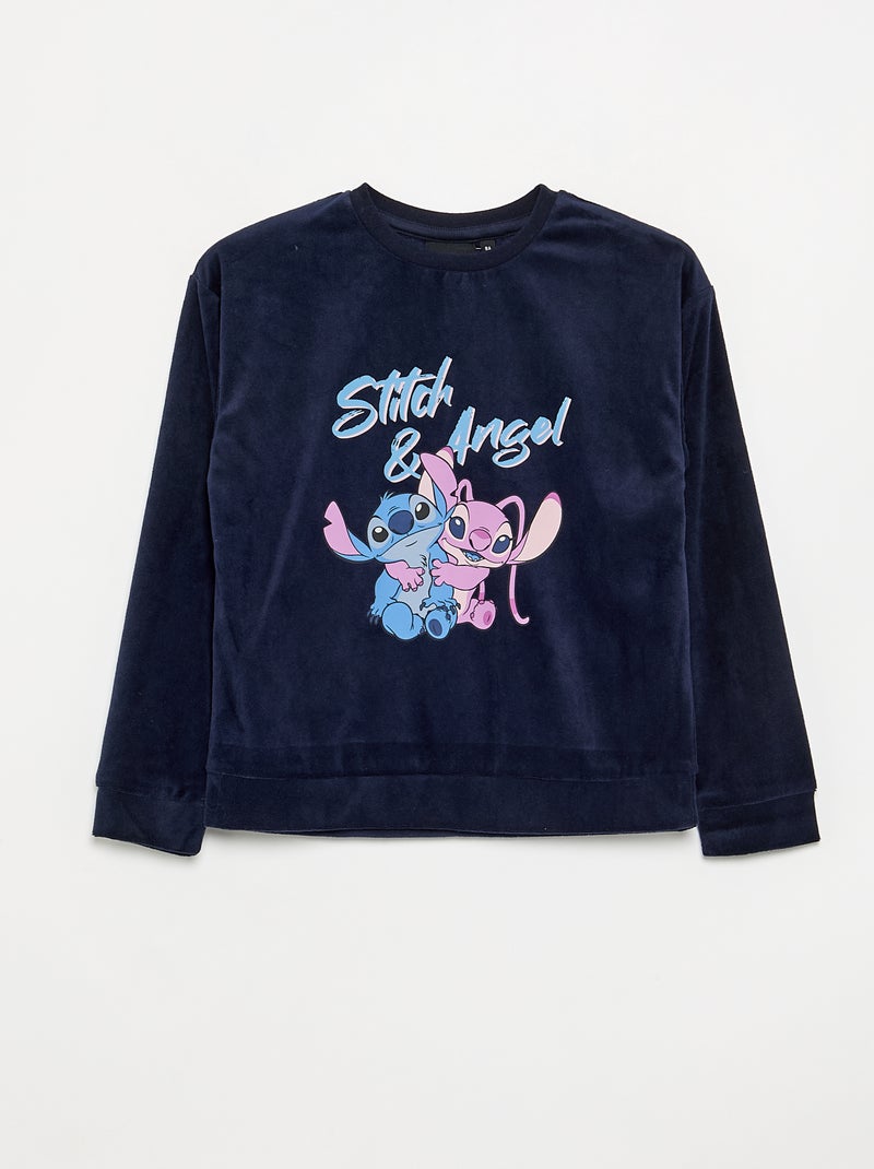 Pyjama 'Disney' 2 pièces - Sweat + pantalon Bleu - Kiabi