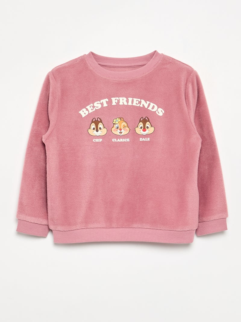 Pyjama 'Disney' 2 pièces - Sweat + pantalon Rose - Kiabi