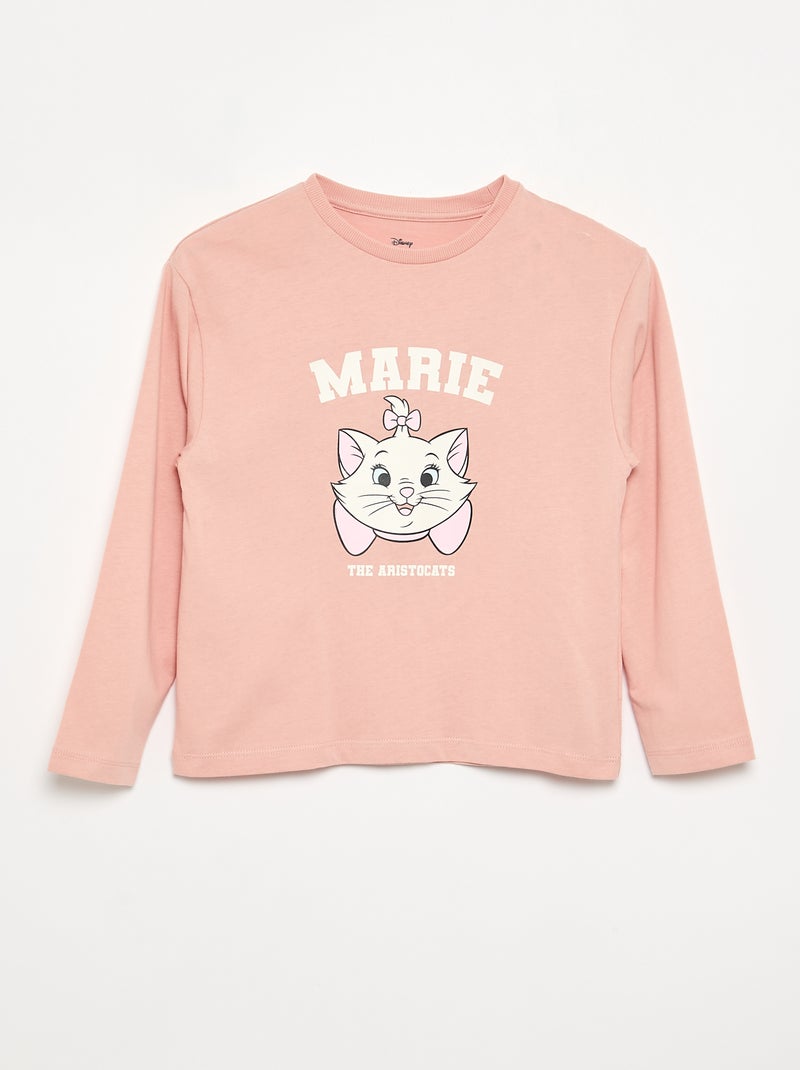 Pyjama 'Disney' 2 pièces - T-shirt à manches longues + pantalon Rose - Kiabi
