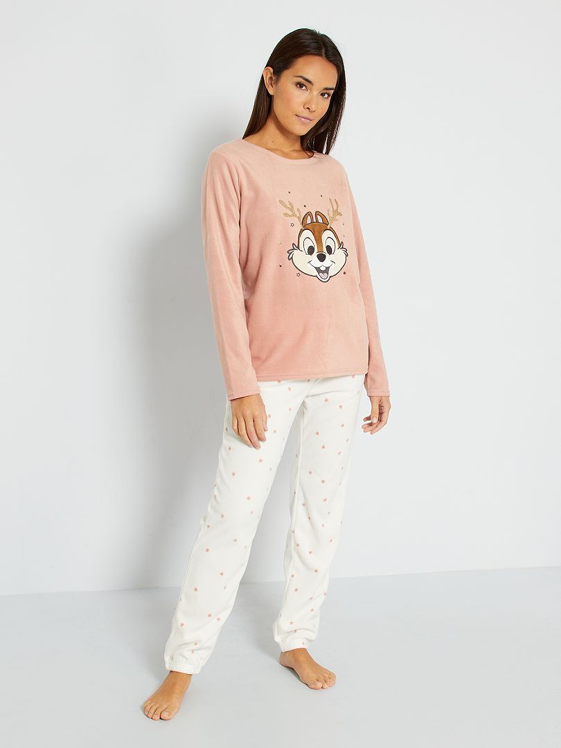 Pyjama 'Disney' + boîte cadeau rose/écru - Kiabi