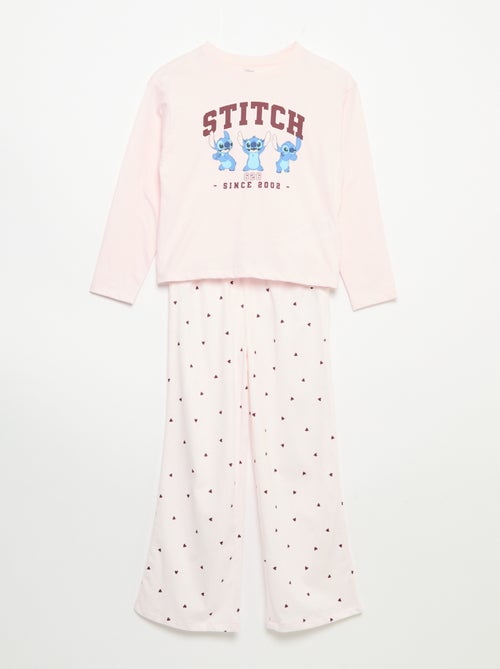 Pyjama 'Disney' en jersey - 2 pièces : T-shirt à manches longues + pantalon - Kiabi